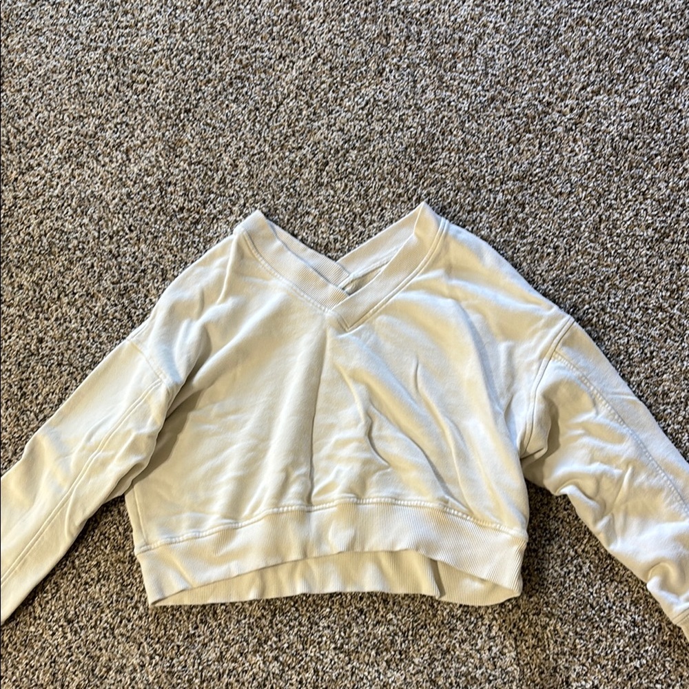 Aerie Beige V-Neck Pullover